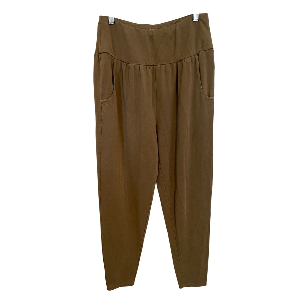 Garnet Hill Green Tencel Lyocell Blend Relaxed Tapered Knit Pants Womens Small